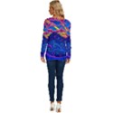 Psychedelic Colorful Lines Nature Mountain Trees Snowy Peak Moon Sun Rays Hill Road Artwork Stars Sk Long Sleeve Crew Neck Pullover Top View4