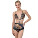 Nature Waters Lake Island Landscape Thunderstorm Tied Up Two Piece Swimsuit View1