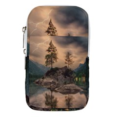 Nature Waters Lake Island Landscape Thunderstorm Waist Pouch (large)