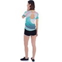 Tidal Wave Ocean Sea Tsunami Wave Minimalist Back Circle Cutout Sports Tee View2