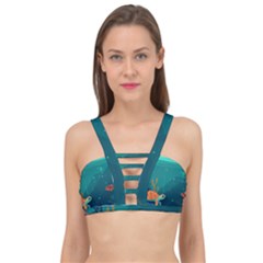 Ai Generated Ocean Sea Fish Aquatic Water Nature 5 Cage Up Bikini Top