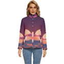 Sunset Ocean Beach Water Tropical Island Vacation 5 Women s Puffer Bubble Jacket Coat View1