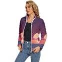 Sunset Ocean Beach Water Tropical Island Vacation 5 Women s Puffer Bubble Jacket Coat View2