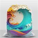 Tsunami Tidal Wave Wave Minimalist Ocean Sea 3 Drawstring Bag (Small) View1
