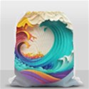 Tsunami Tidal Wave Wave Minimalist Ocean Sea 3 Drawstring Bag (Small) View2