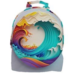 Tsunami Tidal Wave Wave Minimalist Ocean Sea 3 Mini Full Print Backpack by Pakemis