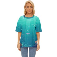 Ai Generated Ocean Sea Fish Aquatic Water Nature 3 Oversized Basic Tee