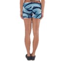 Pattern Ocean Waves Arctic Ocean Blue Nature Sea Yoga Shorts View2