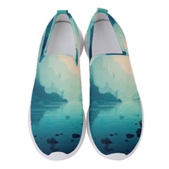 Ai Generated River Forest Woods Outdoors Women s Slip On Sneakers