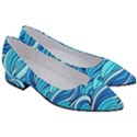 Pattern Ocean Waves Blue Nature Sea Abstract Women s Block Heels  View3