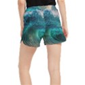Tsunami Waves Ocean Sea Water Rough Seas Women s Runner Shorts View2