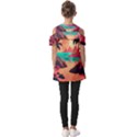Tropical Beach Sea Jungle Ocean Landscape Fold Over Open Sleeve Top View2