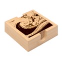 Waves Wave Ocean Sea Abstract Whimsical Abstract Art Bamboo Coaster Set View2