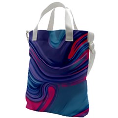 Liquid Art Pattern - Fluid Art Canvas Messenger Bag by GardenOfOphir