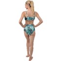 Background Pattern Texture Leaves Design Wallpaper Tied Up Two Piece Swimsuit View2