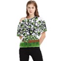 Watermelon Tree Abstraction On Watermelon Abundance One Shoulder Cut Out Tee View1