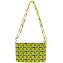 Watermelon Panda Background Wallpaper Double Gusset Crossbody Bag View1