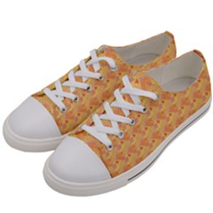 Peach Leafs Men s Low Top Canvas Sneakers