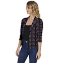 Digitalart Balls Women s Draped Front 3/4 Sleeve Shawl Collar Jacket View2