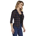 Digitalart Balls Women s Draped Front 3/4 Sleeve Shawl Collar Jacket View3
