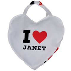 I Love Janet Giant Heart Shaped Tote by ilovewhateva