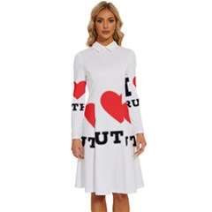 I Love Ruth Long Sleeve Shirt Collar A-line Dress by ilovewhateva