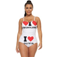 I Love Olivia Retro Full Coverage Swimsuit by ilovewhateva