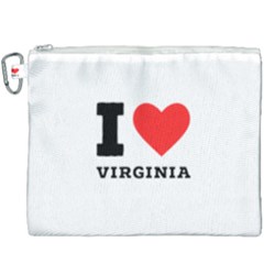 I Love Virginia Canvas Cosmetic Bag (xxxl) by ilovewhateva