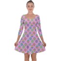 Egg Easter Eggs Pastel Digital Art Quarter Sleeve Skater Dress View1