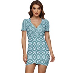 Pattern 299 Low Cut Cap Sleeve Mini Dress