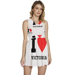 I Love Victoria Sleeveless High Waist Mini Dress by ilovewhateva