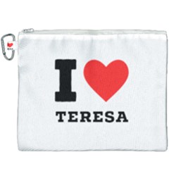 I Love Teresa Canvas Cosmetic Bag (xxxl) by ilovewhateva