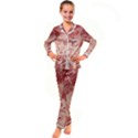 Tribal Background Pattern Texture Design Kid s Satin Long Sleeve Pajamas Set View1