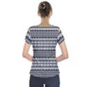 Tribal Zentangle Line Pattern Short Sleeve Front Detail Top View2