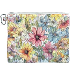 Flower Nature Floral Spring Canvas Cosmetic Bag (xxxl) by Semog4