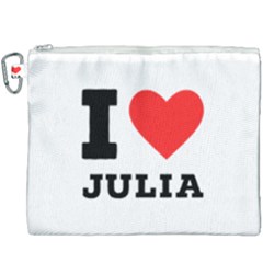I Love Julia  Canvas Cosmetic Bag (xxxl) by ilovewhateva