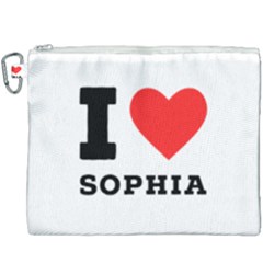 I Love Sophia Canvas Cosmetic Bag (xxxl) by ilovewhateva