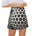 Sphere Spherical Circular Monochrome Circle Art Mini Front Wrap Skirt View3