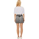 Sphere Spherical Circular Monochrome Circle Art Mini Front Wrap Skirt View4