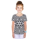 Pattern Wave Symmetry Monochrome Abstract Kids  One Piece Tee View1