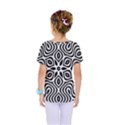 Pattern Wave Symmetry Monochrome Abstract Kids  One Piece Tee View2