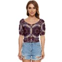 Rosette Kaleidoscope Mosaic Abstract Background Button up blouse View1