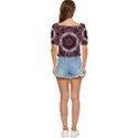Rosette Kaleidoscope Mosaic Abstract Background Button up blouse View4