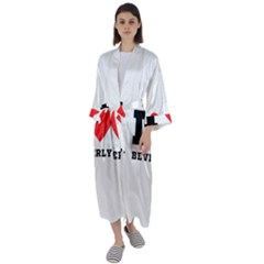 I Love Beverly Maxi Satin Kimono by ilovewhateva
