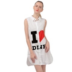 I Love Diane Sleeveless Shirt Dress by ilovewhateva