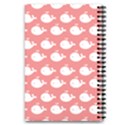 Coral Whales Pattern 5.5  x 8.5  Notebook View2