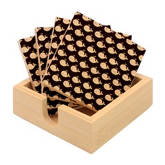 Cute Whale Illustration Pattern Bamboo Coaster Set