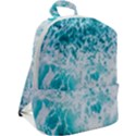 Tropical Blue Ocean Wave Zip Up Backpack View2