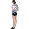 Chooper Motorcycle Drawing Motif Pattern Open Back Sport Tee View2