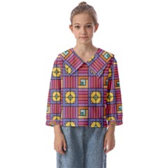 Pattern Geometric Colorful Lines Shapes Kids  Sailor Shirt